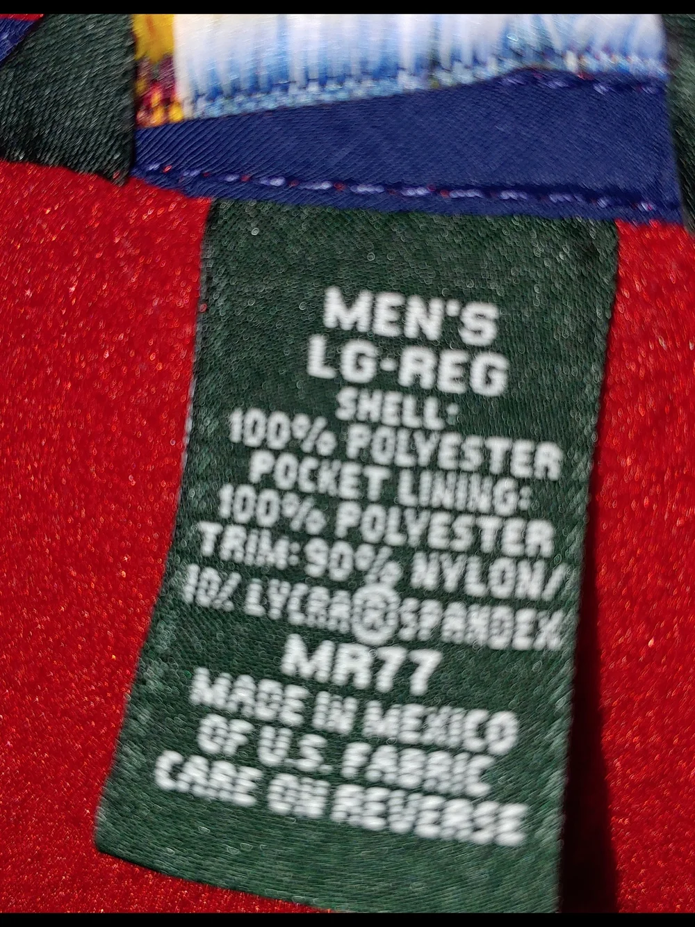 L.L. Bean Red Fleece Vest with Navy Trim - Picture 4 of 5